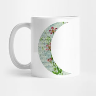 Floral Sheet Music - Moon Mug